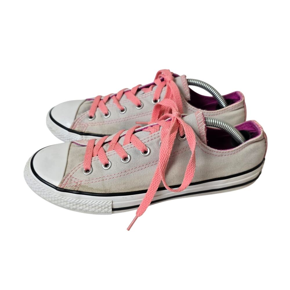Converse Grey Pink Sneakers Size 5